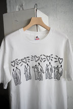 1990s love human print tee