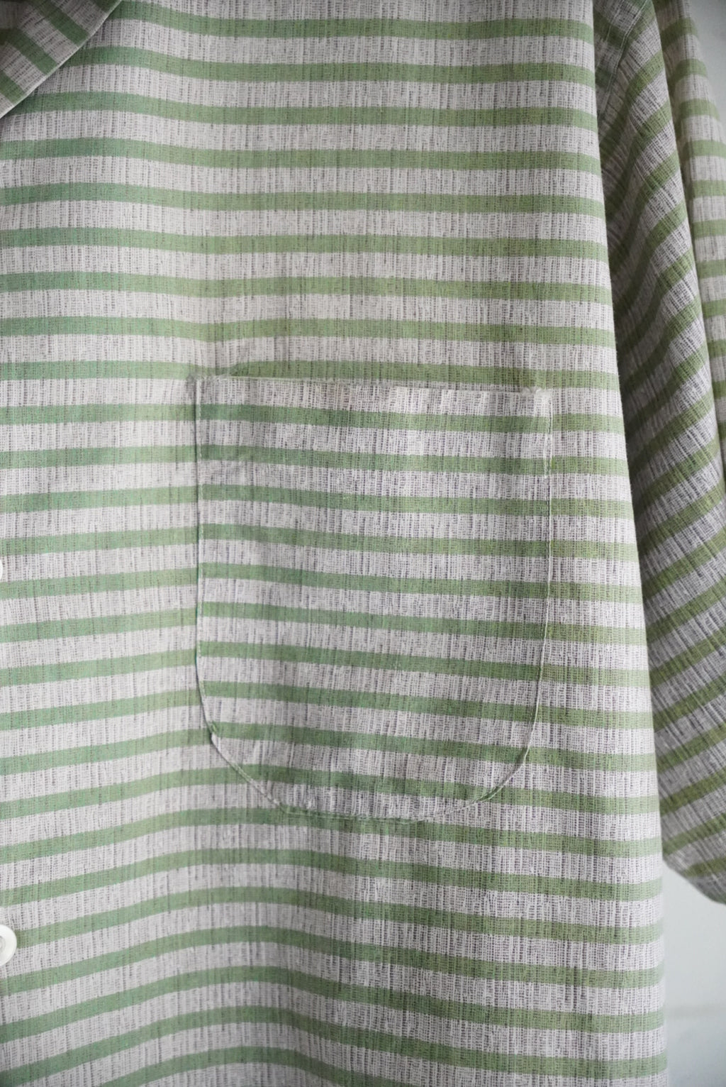 1950s s/s open collar border shirt