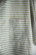 1950s s/s open collar border shirt