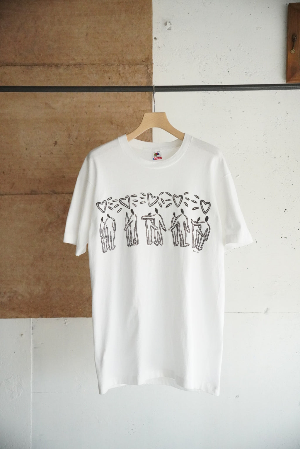 1990s love human print tee