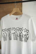 1990s love human print tee
