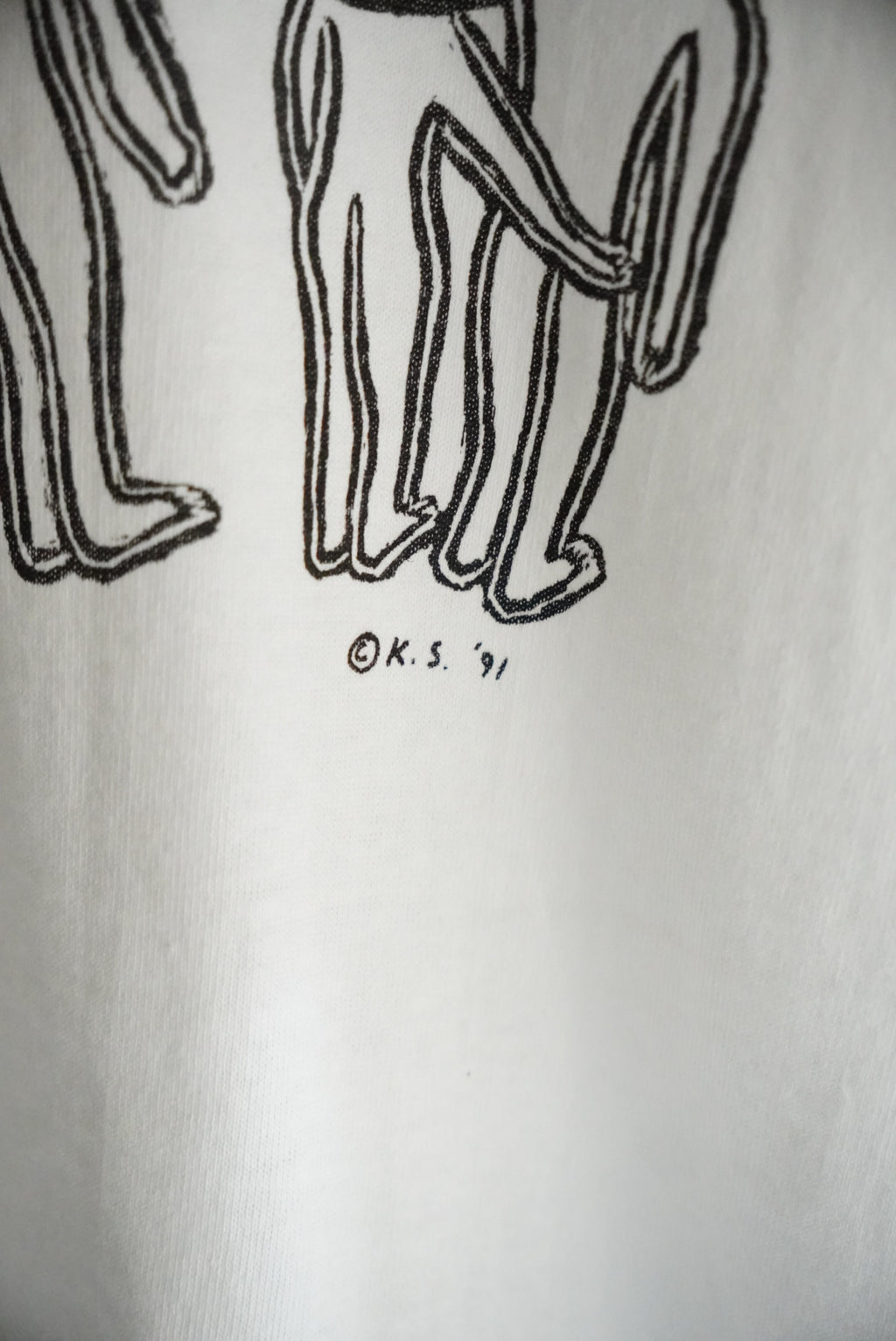 1990s love human print tee