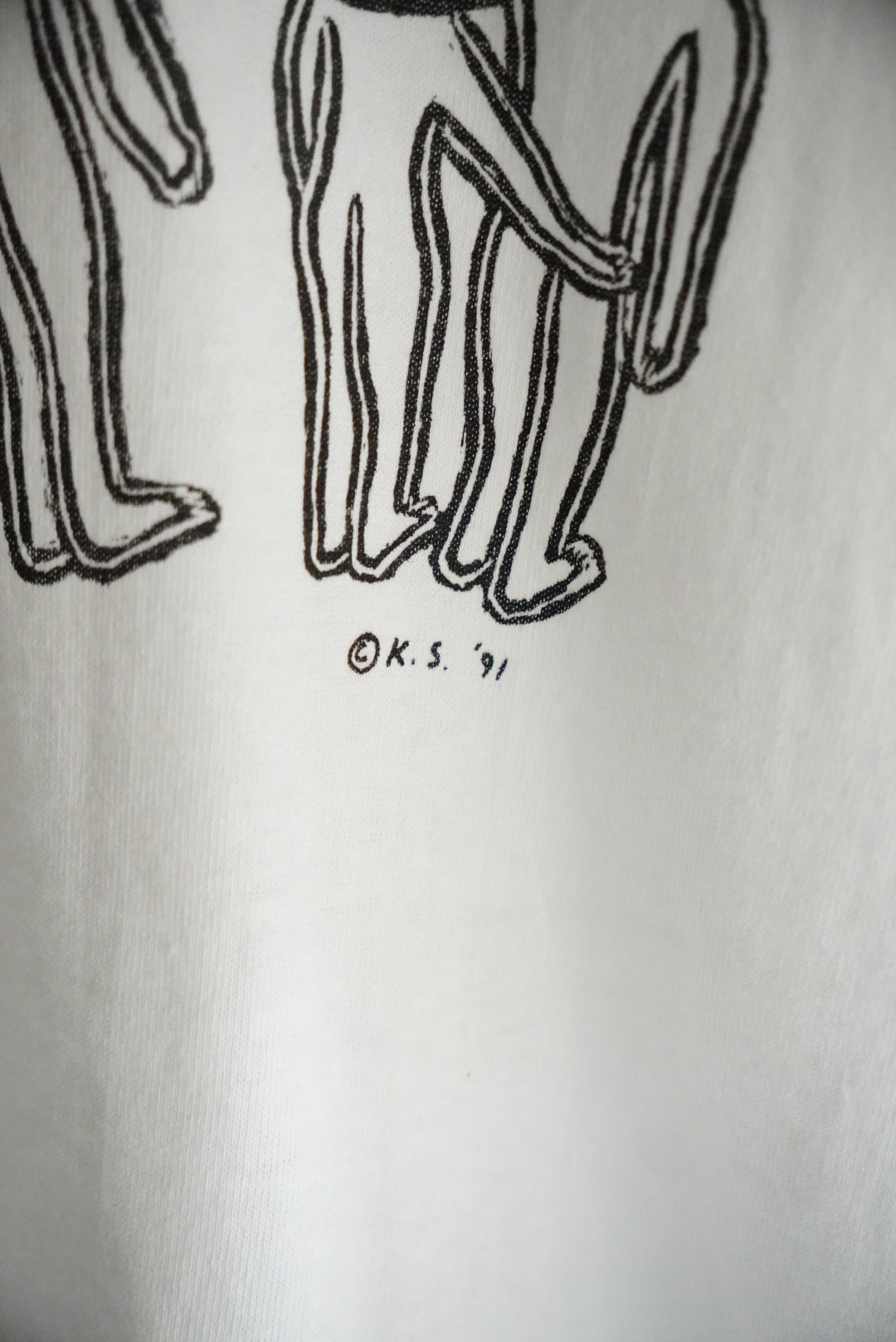 1990s love human print tee