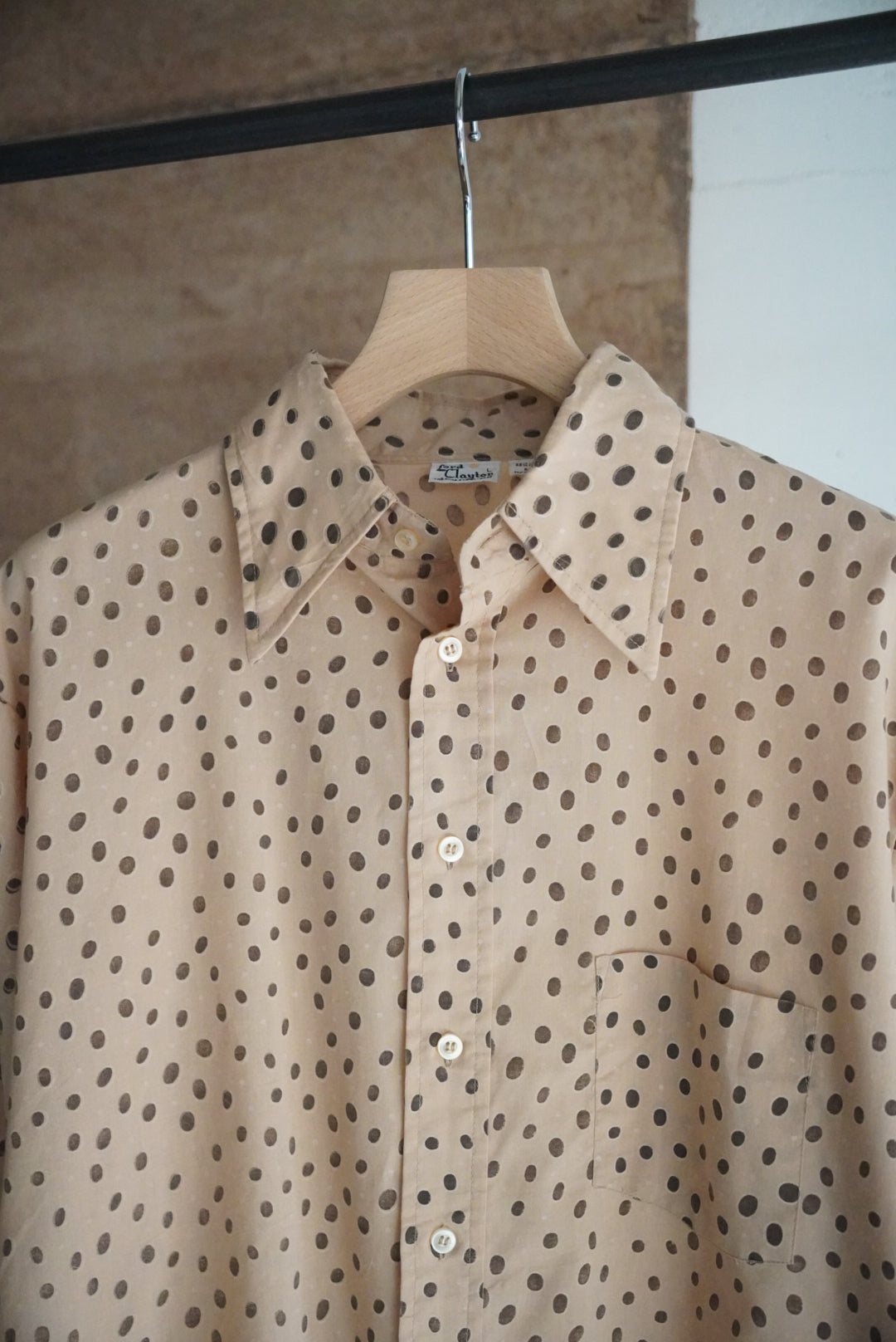 1970s dot pattern shirt
