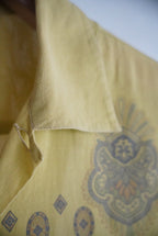 1990s pattern open collar shirt