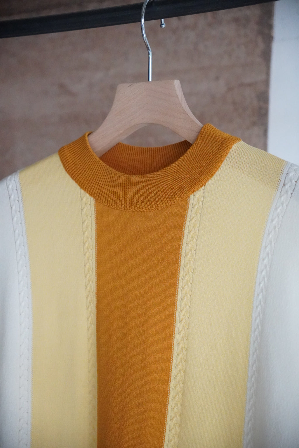 1970s acetate stripe knit