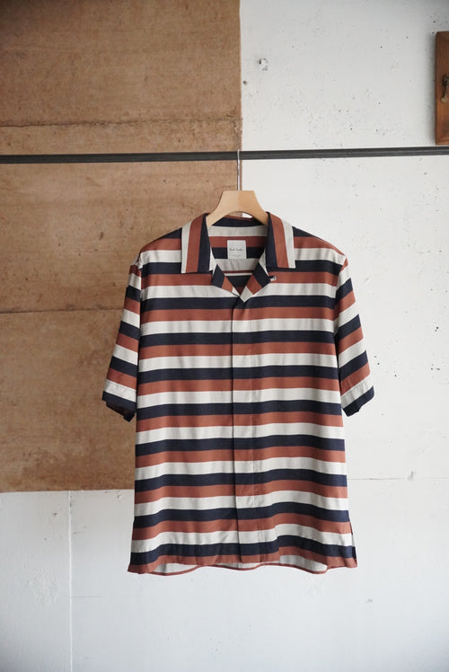 2000s Paul Smith open collar border shirt