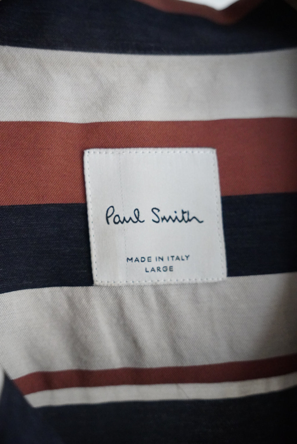 2000s Paul Smith open collar border shirt