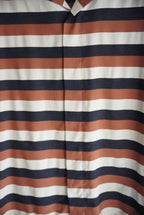 2000s Paul Smith open collar border shirt