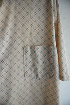 1960s handmade open collar check shirt