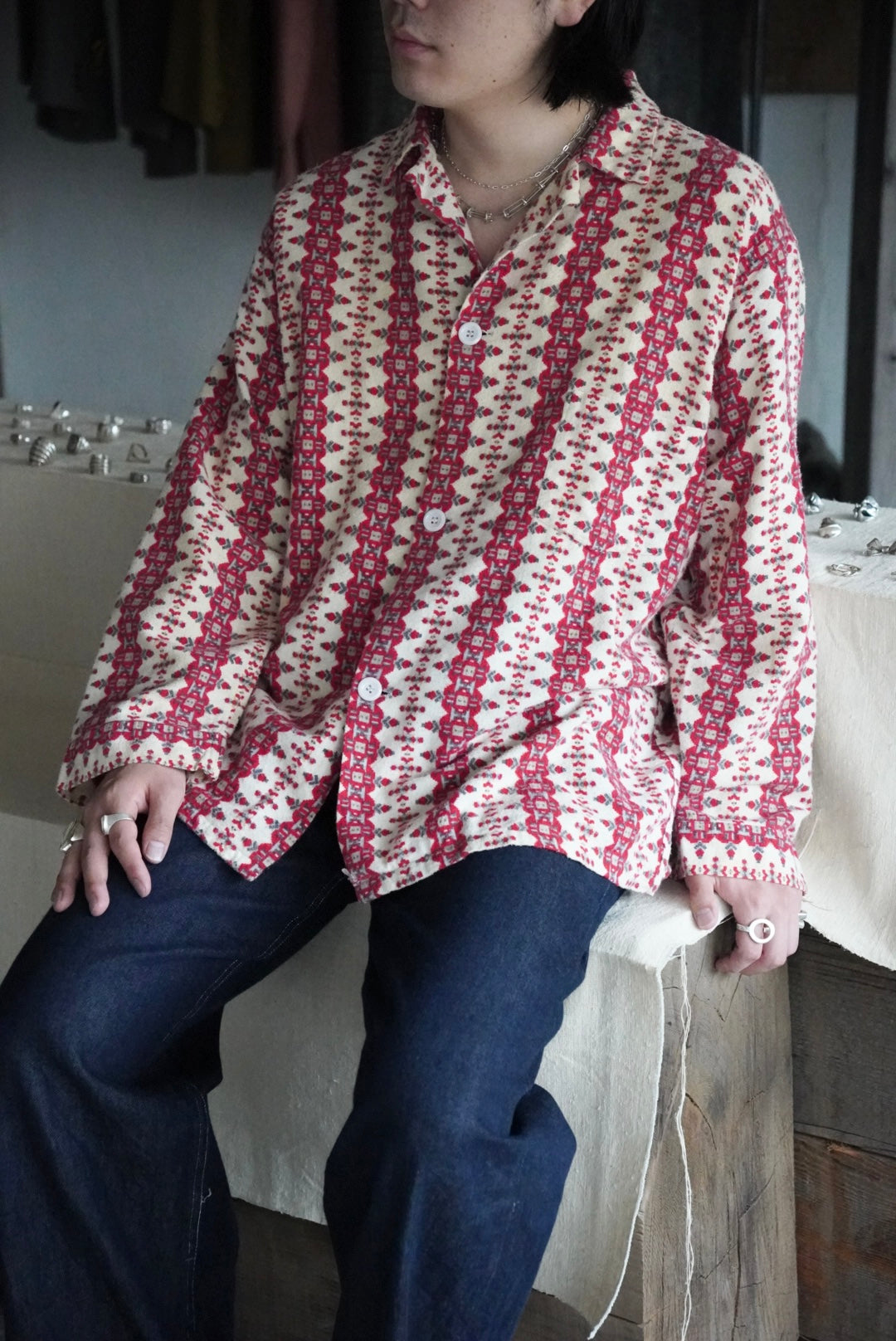 1960s BRENT flannel pajama shirt