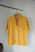 1960s velours race up pull over shirt