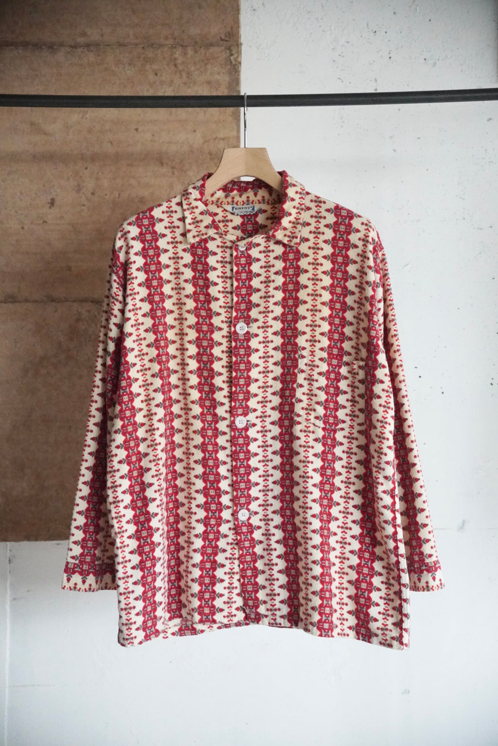 1960s BRENT flannel pajama shirt