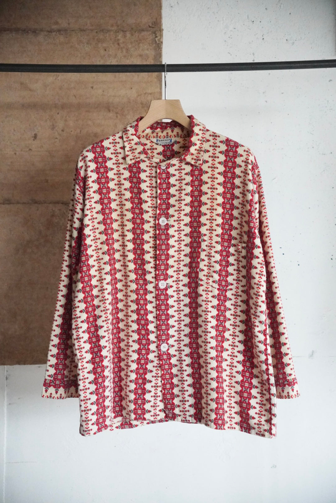 1960s BRENT flannel pajama shirt