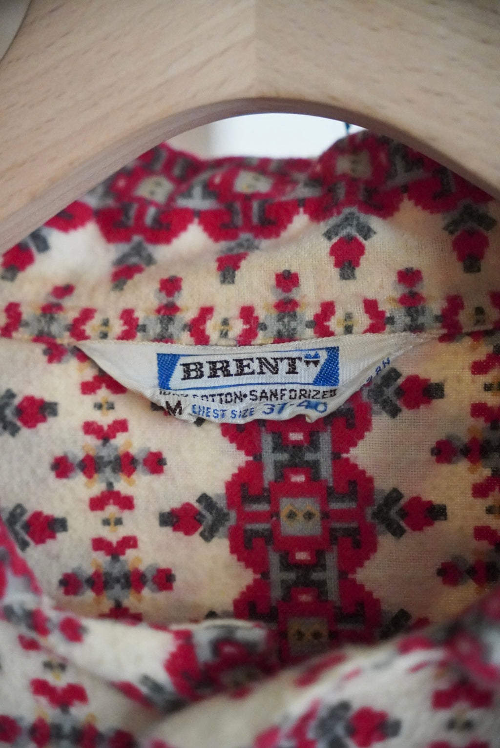 1960s BRENT flannel pajama shirt