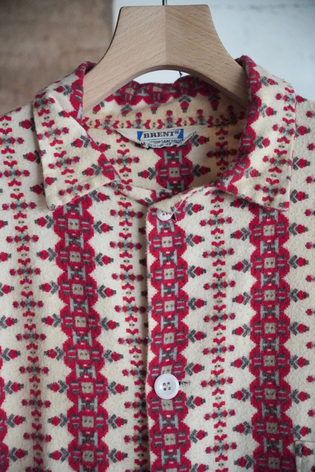 1960s BRENT flannel pajama shirt