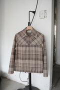 1970s check zip blouson