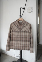1970s check zip blouson