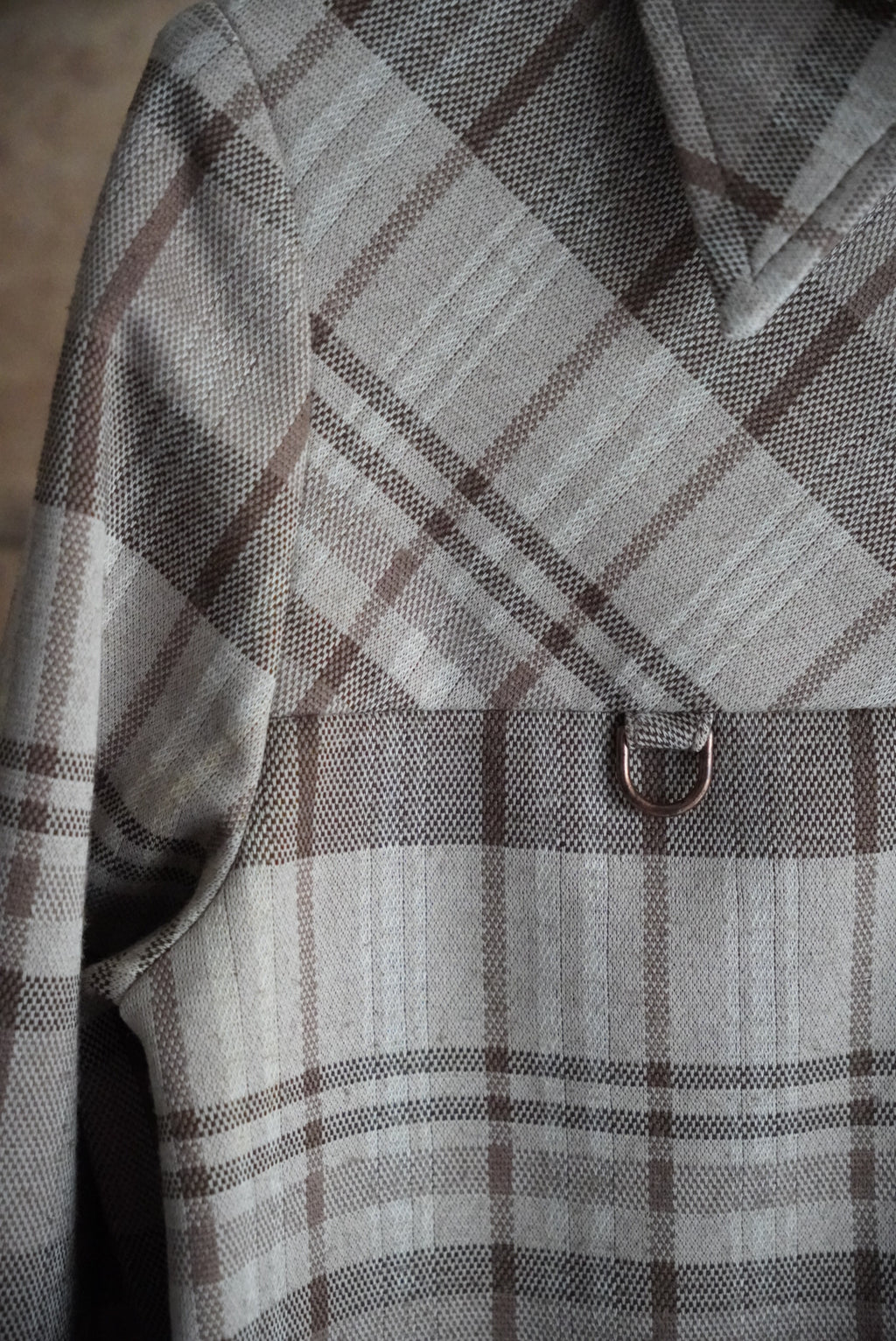 1970s check zip blouson