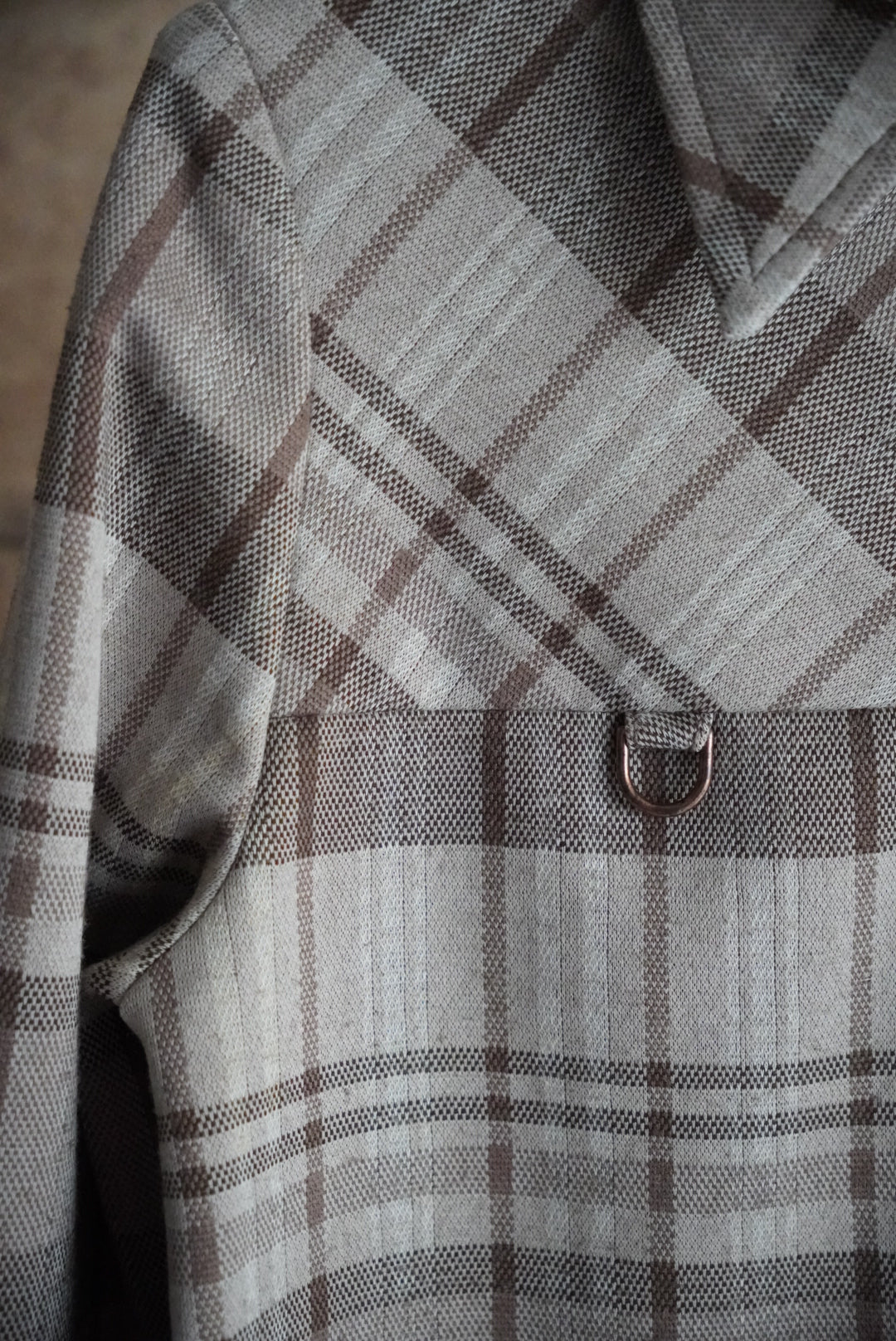 1970s check zip blouson