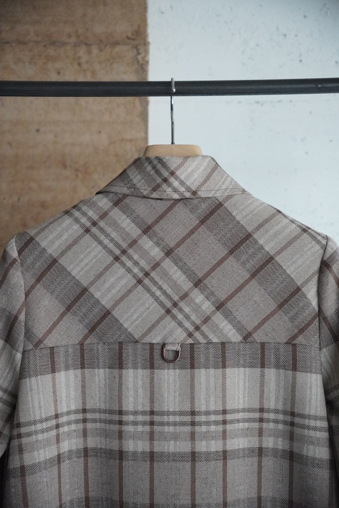 1970s check zip blouson