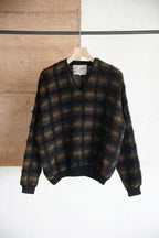 1960s V neck mohair knit