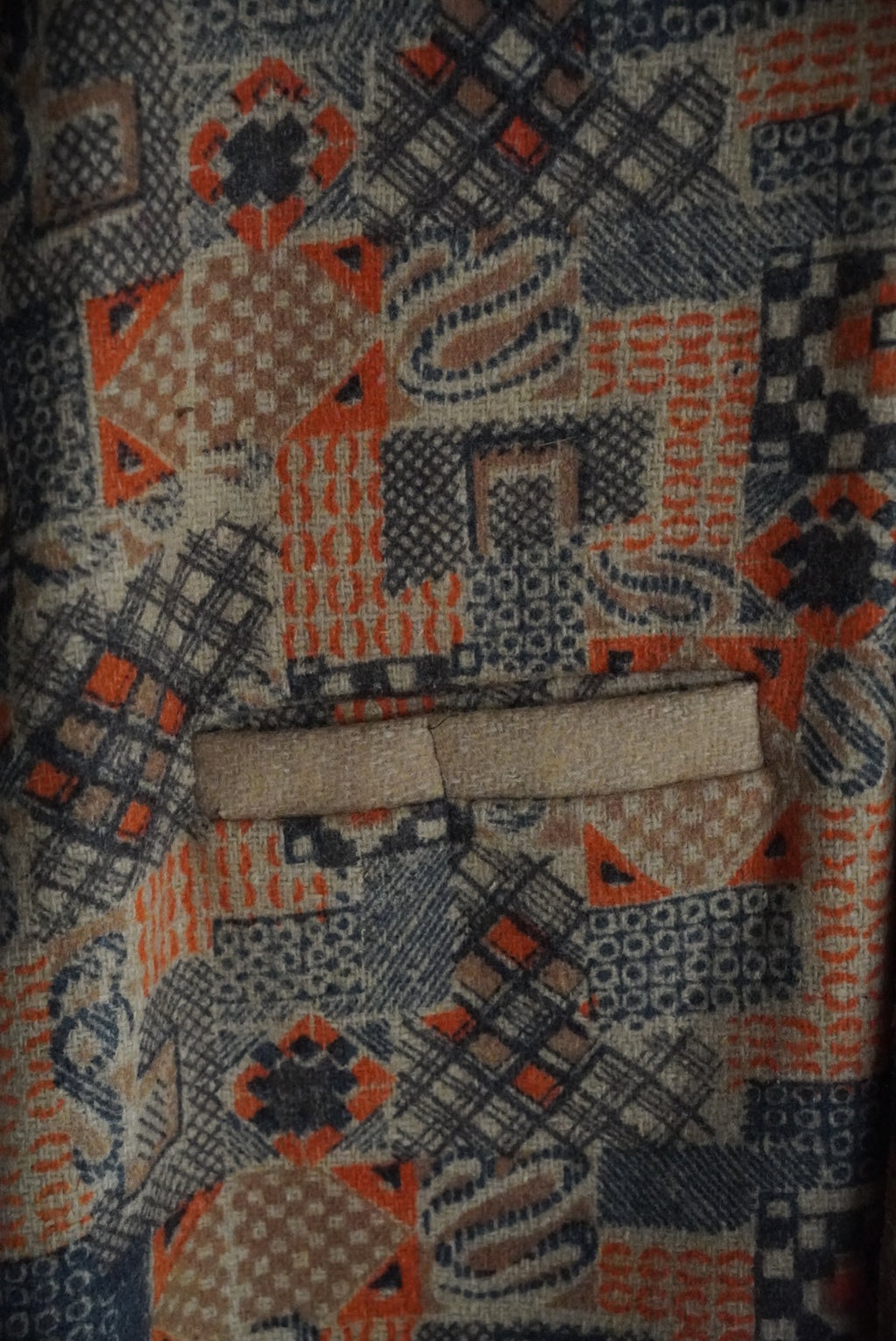 1970s geometry pattern wool vest