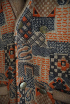 1970s geometry pattern wool vest