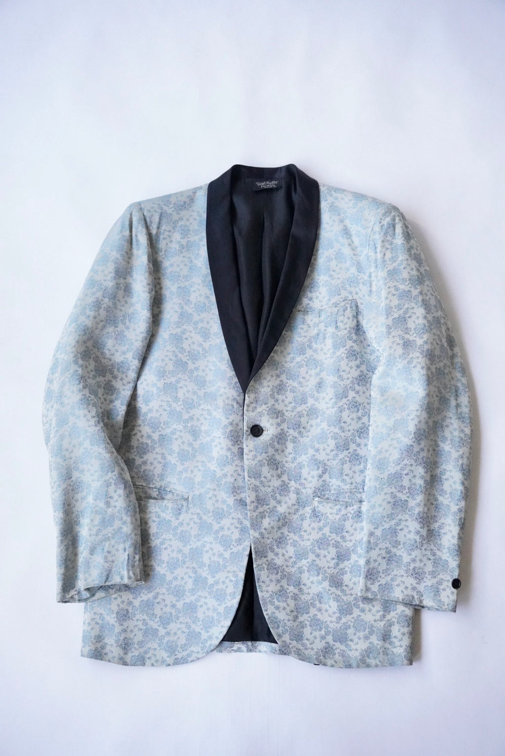 1950s flower pattern silk jacquard tailored jacket