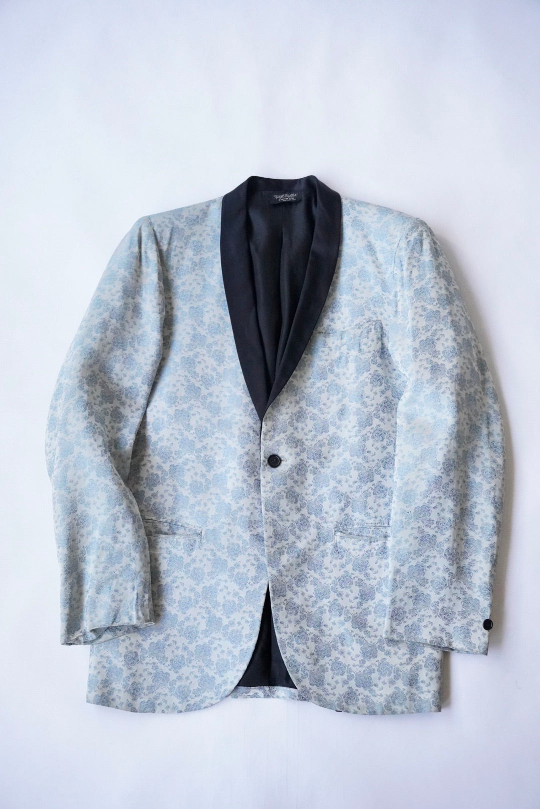1950s flower pattern silk jacquard tailored jacket