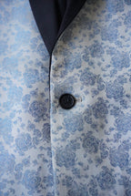 1950s flower pattern silk jacquard tailored jacket